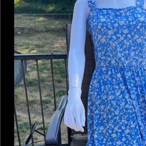 Blue Floral Women's Dress. Huhot. Size L.